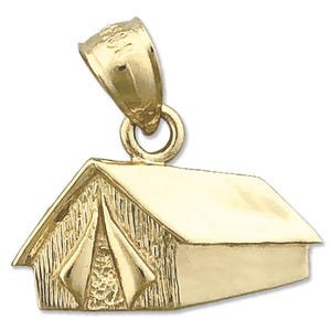 14K Gold Tent Charm