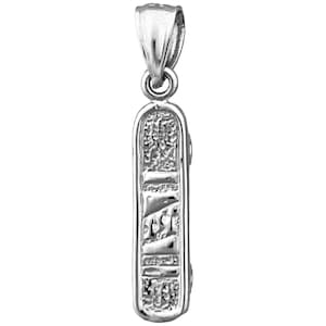 Rhodium Plated 925 Sterling Silver 3-D Skateboard Charm