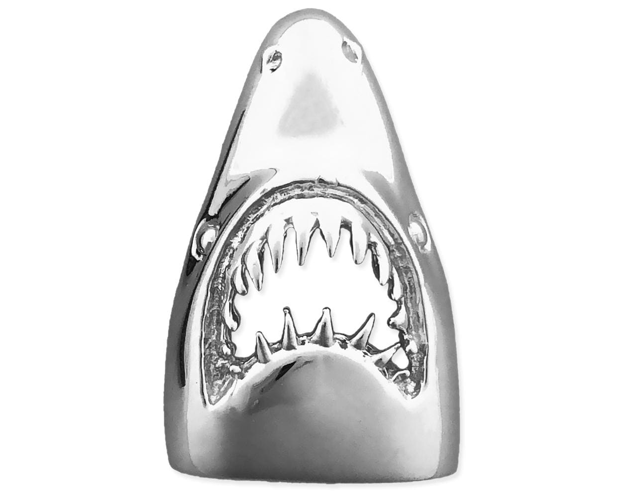 14K Gold Shark Head With Open Jaw Pendant Slide - Etsy