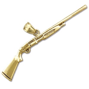 14K Gold Shotgun Pendant