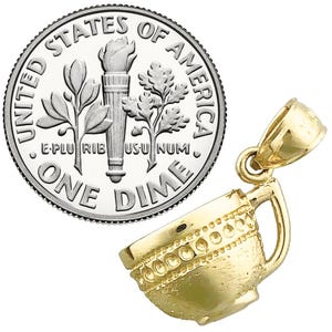 14K Gold Coffee Mug Charm image 3