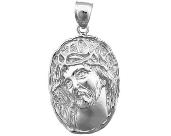 スターリングシルバー .925 キリストの顔ペンダントチャーム - Etsy 日本
