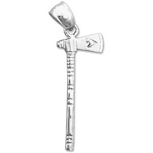 Rhodium Plated 925 Sterling Silver Tomahawk Ax Charm