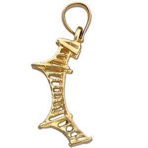 14K Gold 3D Mackinac Bridge Charm