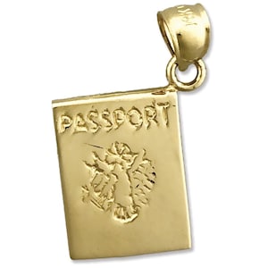 14K Gold Passport Charm