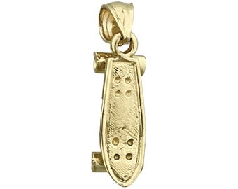 14K gouden 3D-skateboardbedel