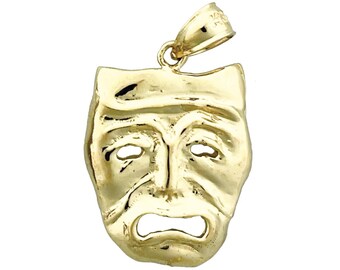 14K Gold Drama Mask Charm