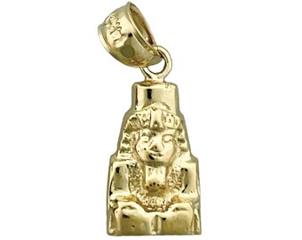 14K Gold Egyptian Pharaoh Charm