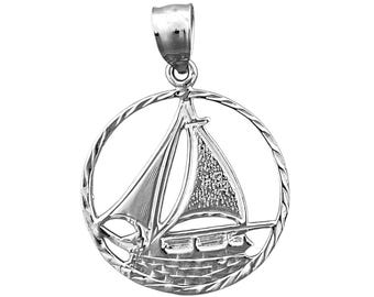 ヴィンテージ 帆船型ペンダント 純銀ネックレス付き ヴィンテージ 925 スターリングシルバー 帆船 航海チャーム