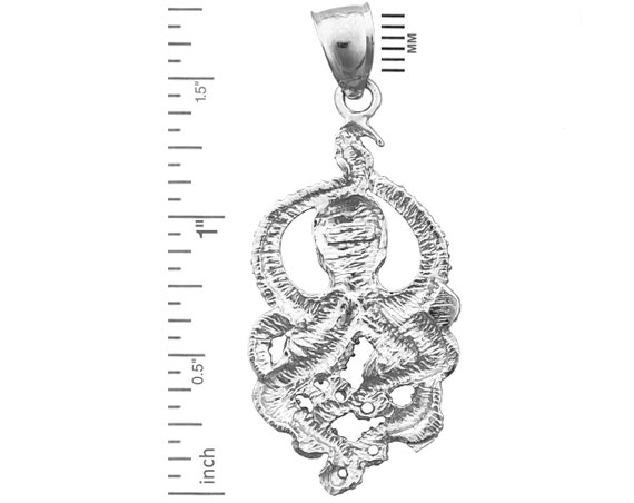 Details about   New Polished Rhodium Plated 925 Sterling Silver Octopus Charm Pendant 