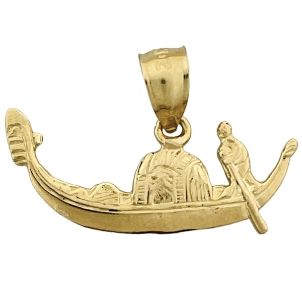 14K Gold Italy Venetian Gondola Charm