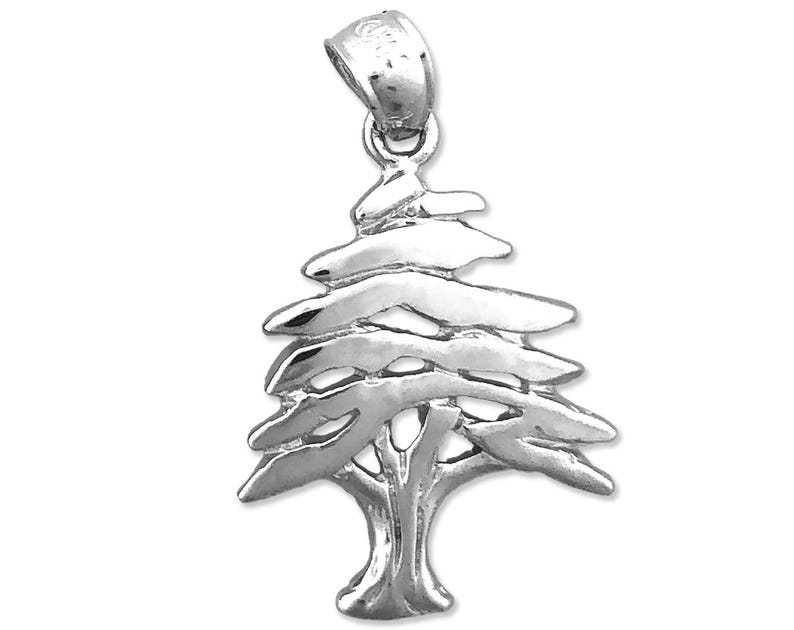 14K Gold Lebanon Cedar Tree Pendant image 6