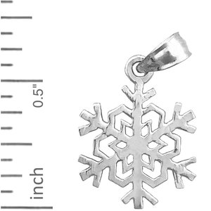 Details about   New Polished Rhodium Plated 925 Sterling Silver Snowflake Charm Pendant