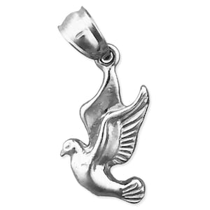 Gerodineerde 925 sterlingzilver Flying Dove-bedel