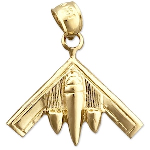 925 Sterling Silver Stealth Bomber Aircraft Charm Pendant – Handcrafted Military Jewelry