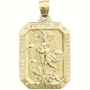 14K Gold Saint Michael Medallion