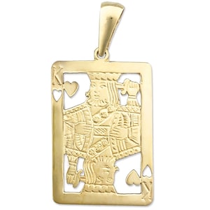14K Gold King of Hearts Pendant