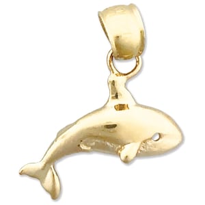 14K Gold Killer Whale Charm