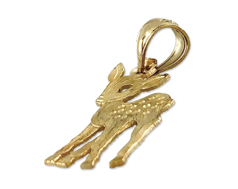 14K Gold Bambi Charm