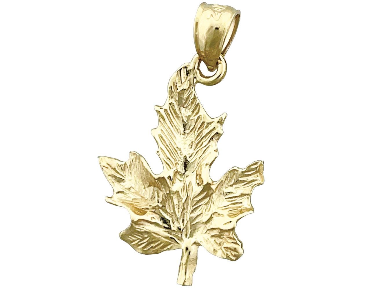 14Kゴールド 20MM メープルリーフチャーム - Etsy 日本