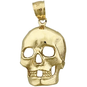 14K Gold Skull Pendant