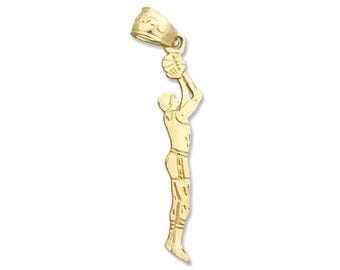 Colgante de baloncesto Shootout de oro de 14 quilates