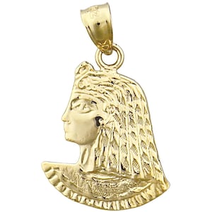 14K Gold Cleopatra Pendant