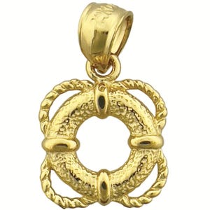 14K Gold Life Preserver Charm