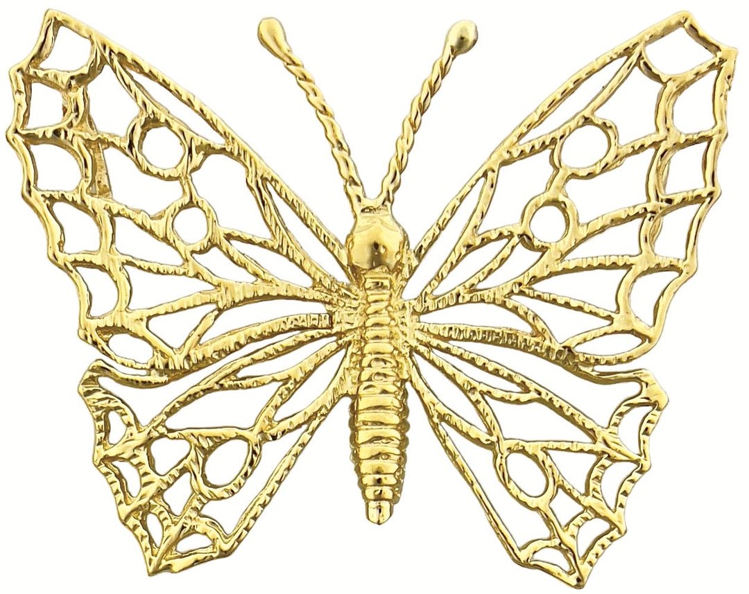 Slide Filigree 14K Gold Filigree Butterfly Slide - Etsy