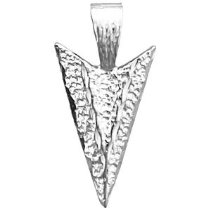Rhodium Plated 925 Sterling Silver Arrowhead Charm Slide