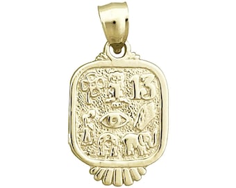 Pendentif Vintage Chaussure Babouche En Or 14 Carats émaillée - Collier Mi-long
