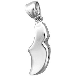Ciondolo zoccolo olandese in argento sterling 925 placcato rodio