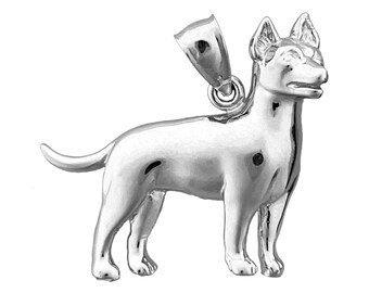 Gerhodineerde 925 sterlingzilveren chihuahuahanger