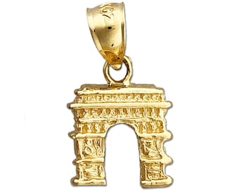 14K Gold Arc De Triomphe Charm