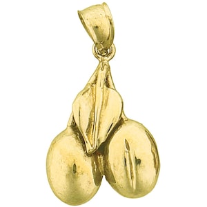 14K Gold 3D Kiwi Charm