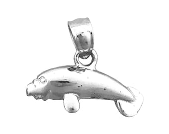 Mini-bedel gerhodineerd 925 sterlingzilver lamantijn