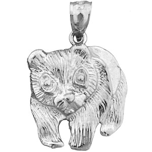 Rhodium Plated 925 Sterling Silver Panda Bear Charm