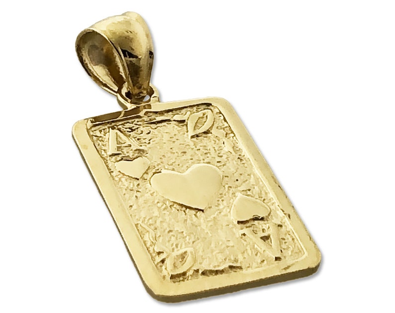 14K Gold Ace of Hearts Playing Cards Charm