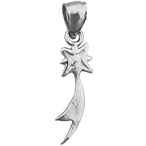 Charm de estrella fugaz celestial en plata de ley 925 bañada en rodio