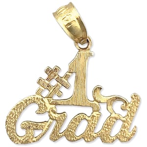 14K Gold #1 Grad Charm