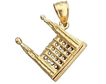 14K Gold 3D Mormon Temple Charm