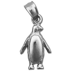 Rhodium Plated 925 Sterling Silver Antarctic Penguin Charm