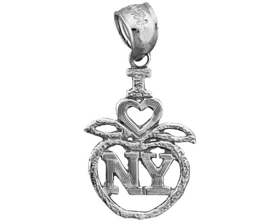 14Kゴールド「I Love New York」ビッグアップルチャーム - Etsy 日本