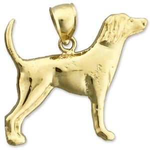 Colgante de pointer inglés en oro de 14 quilates