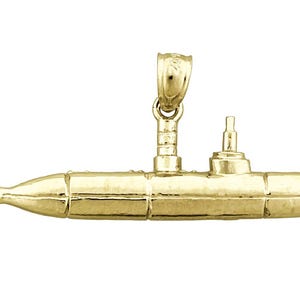 14K Gold Submarine Pendant