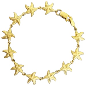 14 kt goud 12 mm zeester 7,25 inch armband