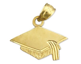 K&C 14k Yellow Gold Graduation Cap Charm on a 14K Yellow Gold Carded Rope Chain Necklace K&C 14k Yellow Gold Graduation Cap Charm on a 14K Yellow Gold Carded Rope Chain Necklace