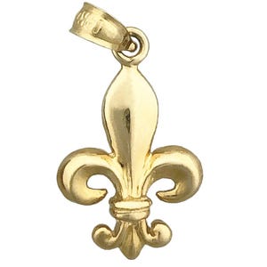 14K Gold Fleur De Lis Charm
