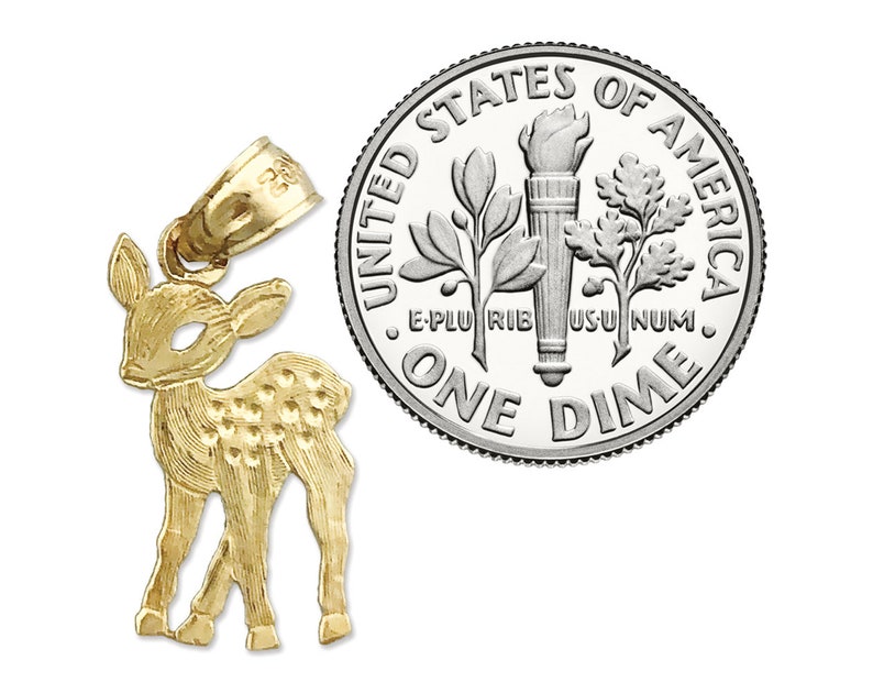 14K Gold Bambi Charm