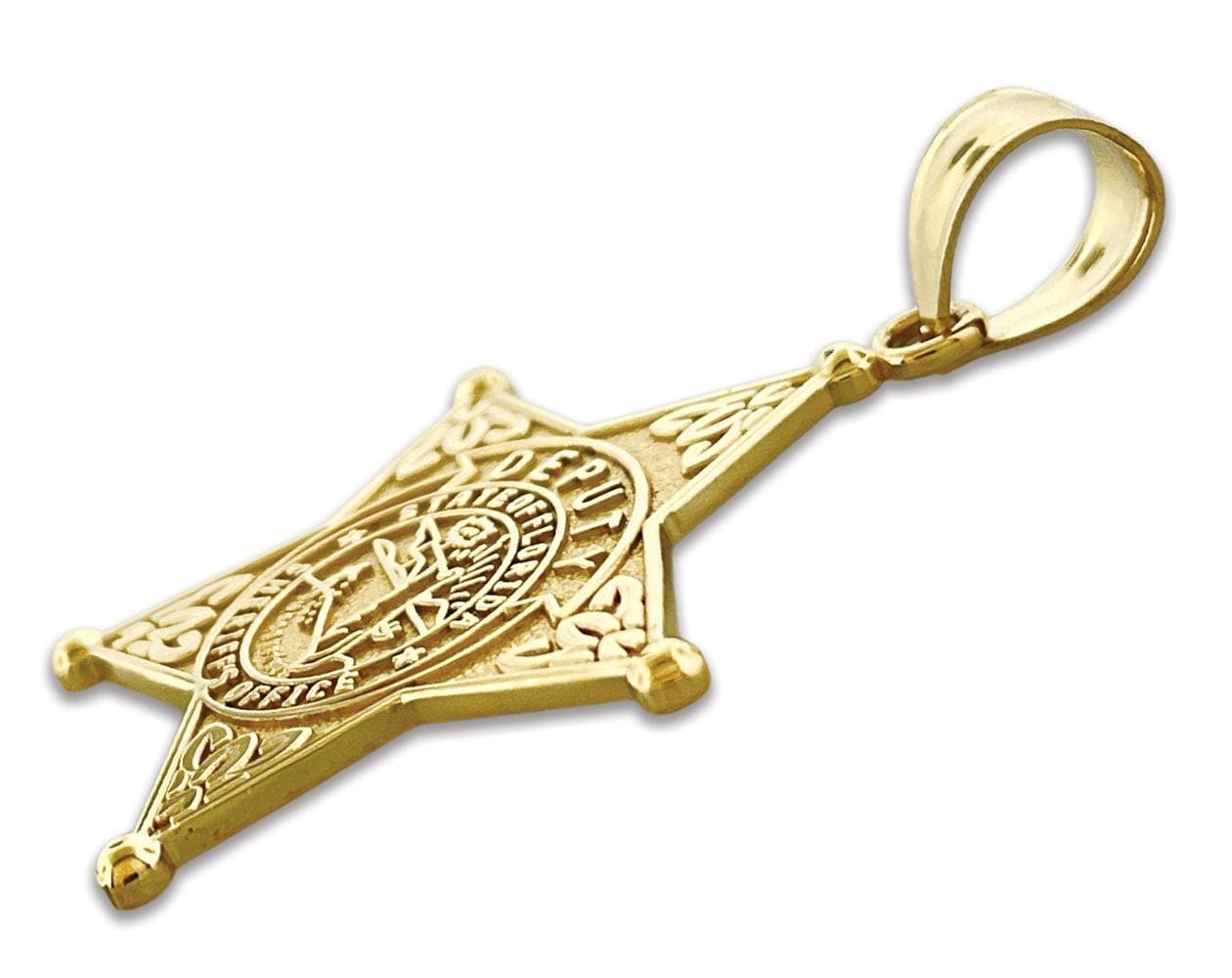 Gold 14Kゴールドフロリダ州保安官代理バッジペンダント FLORIDA